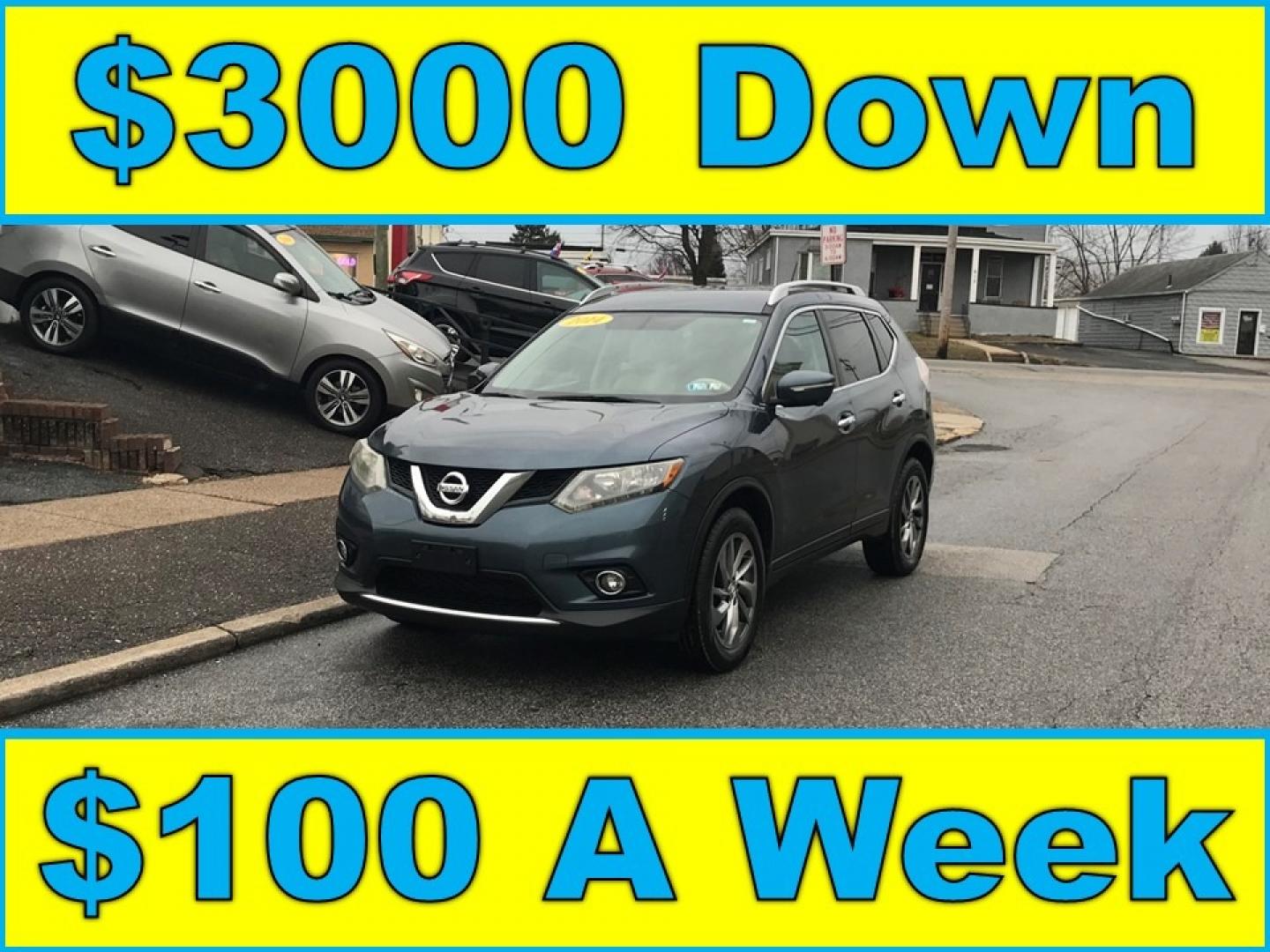 2014 Blue /Tan Nissan Rogue (5N1AT2MV2EC) with an 2.5 Liter engine, Automatic transmission, located at 577 Chester Pike, Prospect Park, PA, 19076, (610) 237-1015, 39.886154, -75.302338 - Photo#0